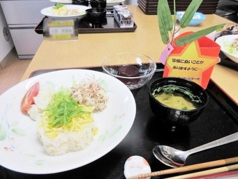 「アンダンテ神栖」のお食事。食べやすいお食事になっている。
