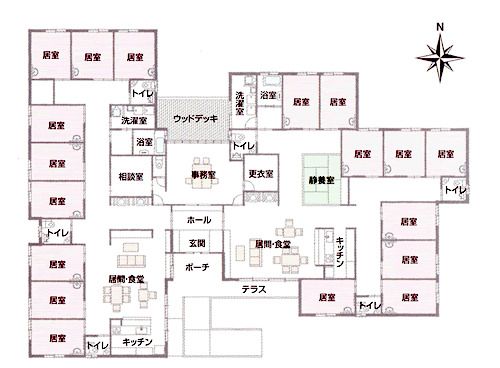 グループホーム 和楽の家京山のフロアマップ1のフロアマップ