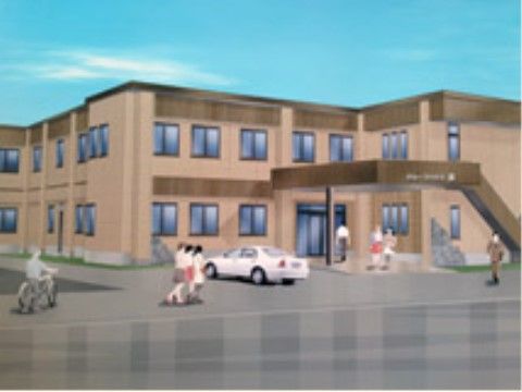 周辺の環境に馴染み、多くの人が行きかう施設の外観。住環境だけではなく医療、介護が連携した安心のケアが受けられる。