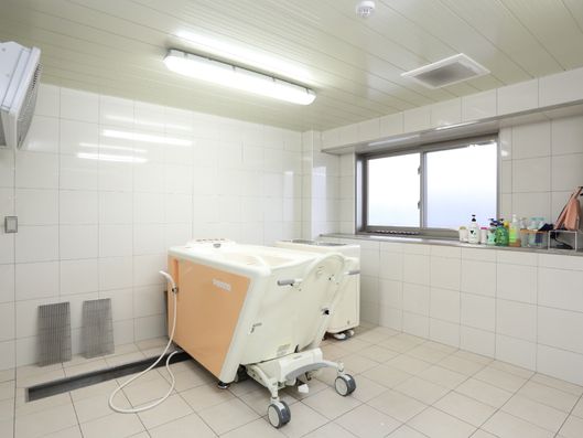 機械浴もできる浴室