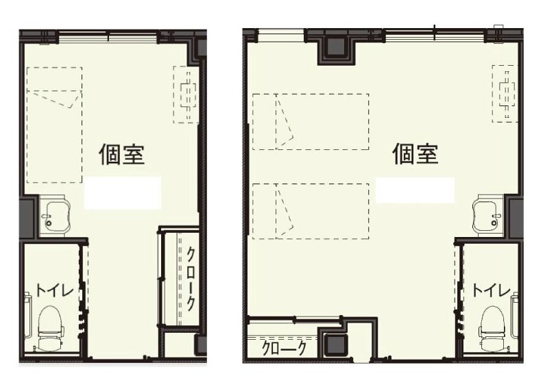 アイケアおおるり西美薗の居室の間取り図