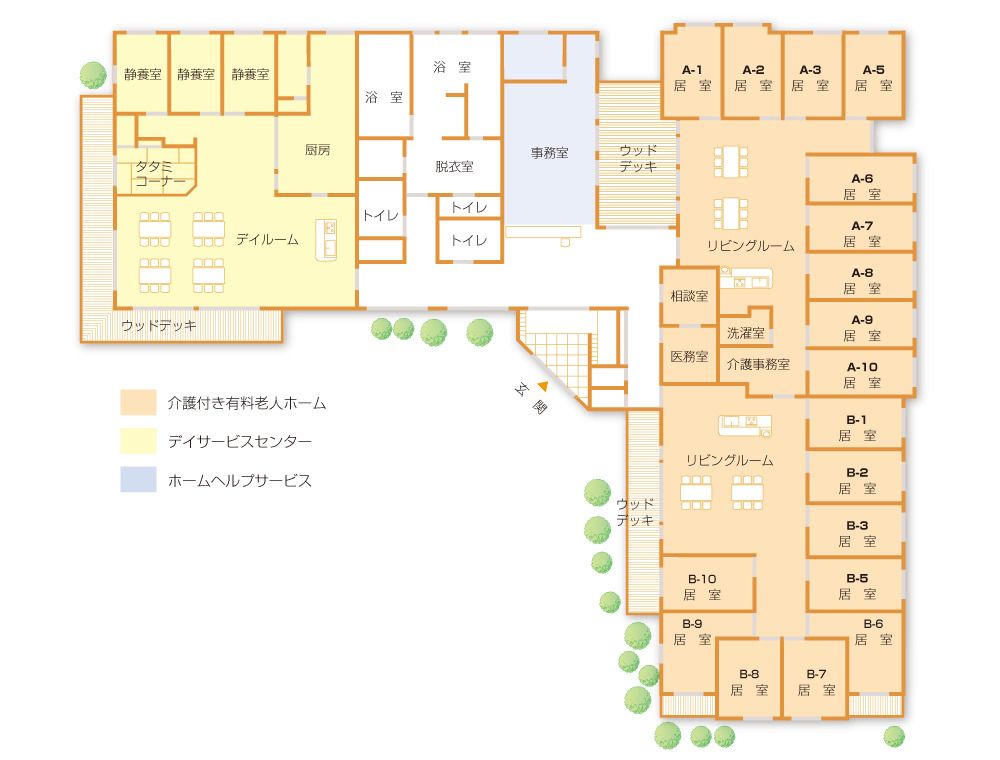 大地のフロアマップ1のフロアマップ