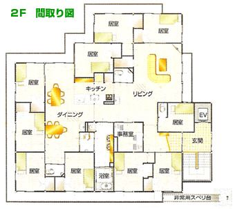 グループホーム ユーカリ新松戸の2Ｆのフロアマップ
