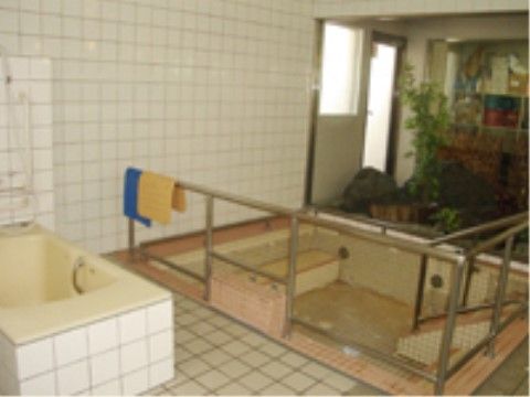 手すりが設置されている浴室