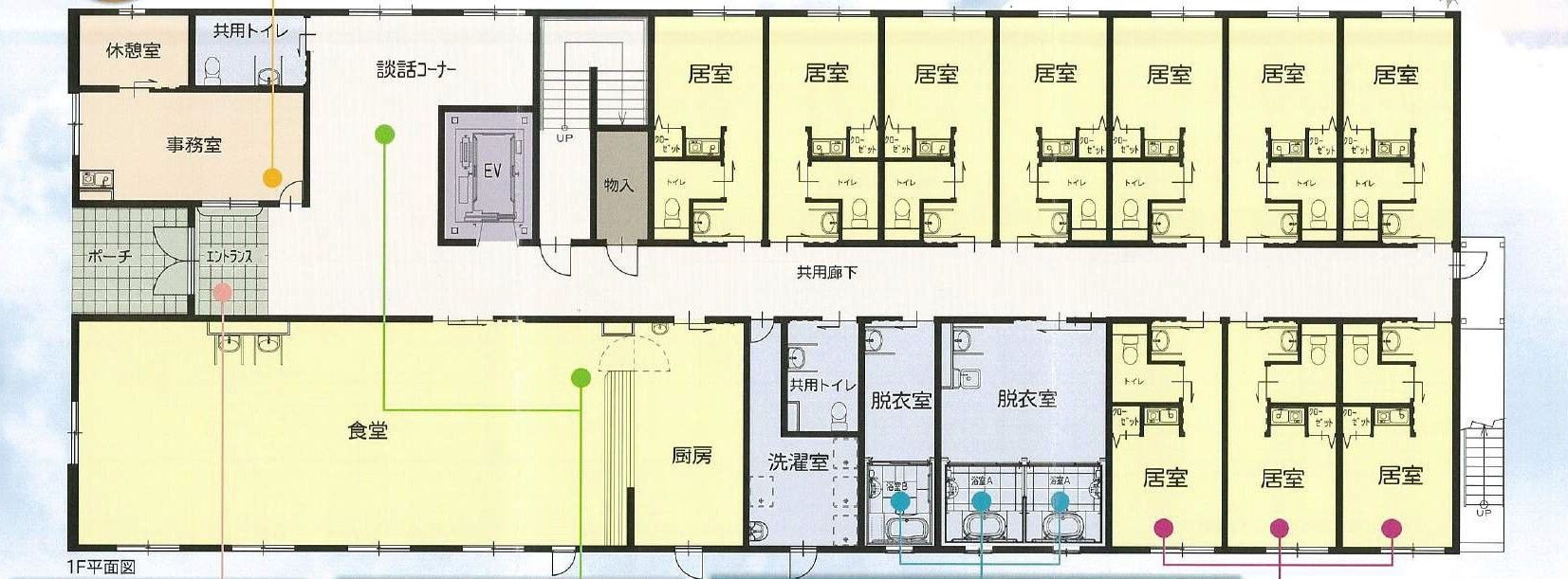 まごころ荘参番館のフロアマップのフロアマップ