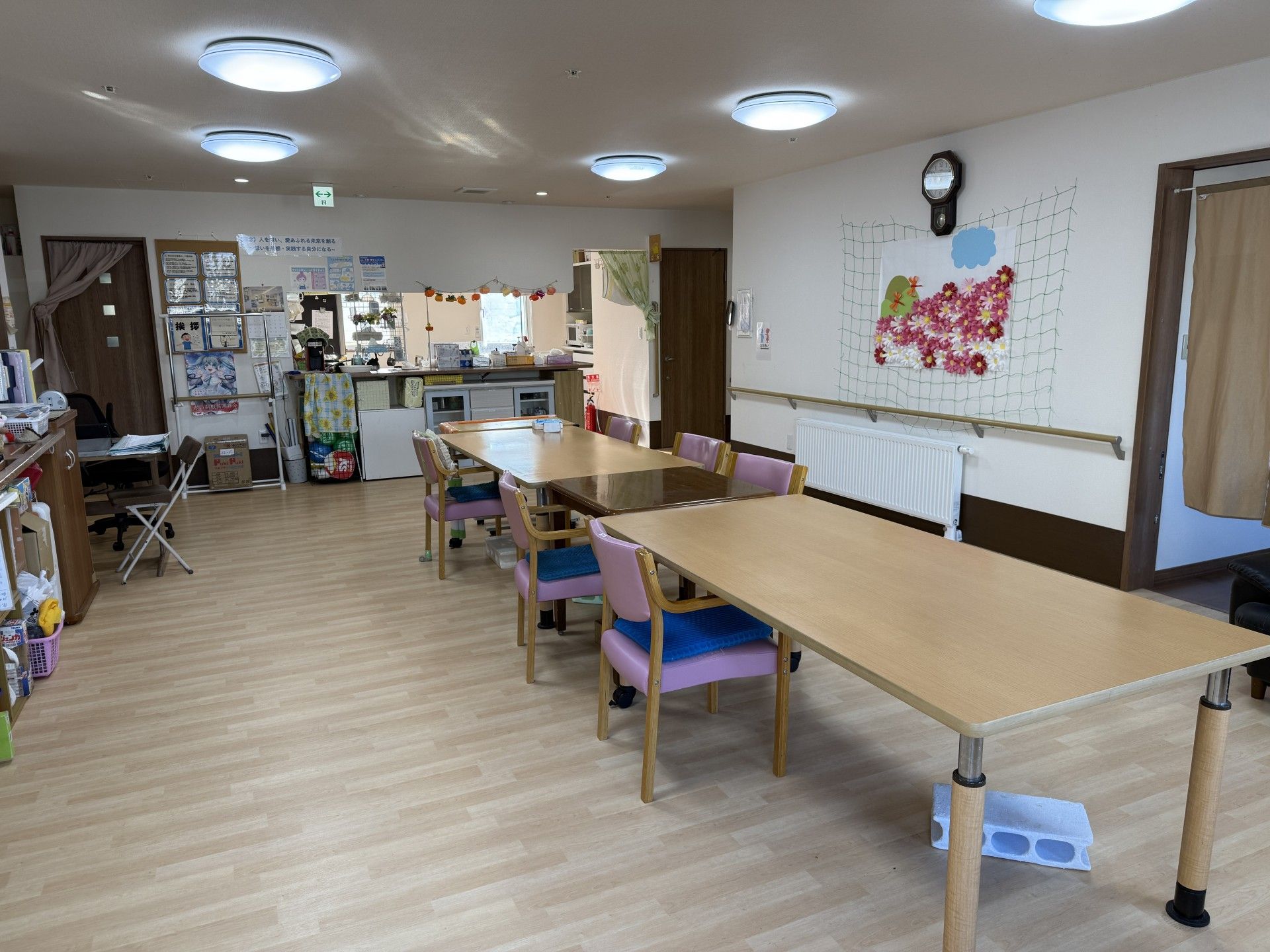 明るい共有スペース