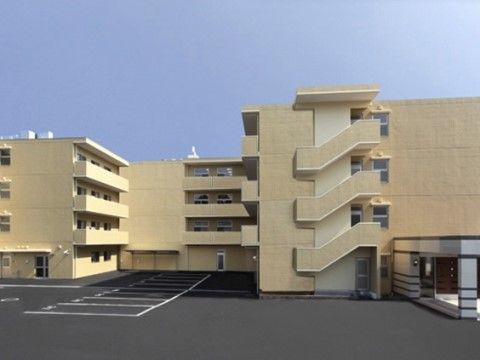 サニーライフ仙台茂庭台の外観。閑静な住宅街に立地し、大きくしっかりとしたつくりの建物になっています。