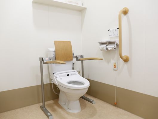 介護用トイレてすりと緊急ボタン