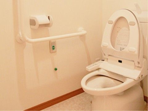 「美里の風」のトイレ。タンクレスタイプの清潔なトイレになっている。