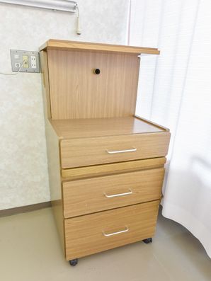 個人専用の引き出し付棚