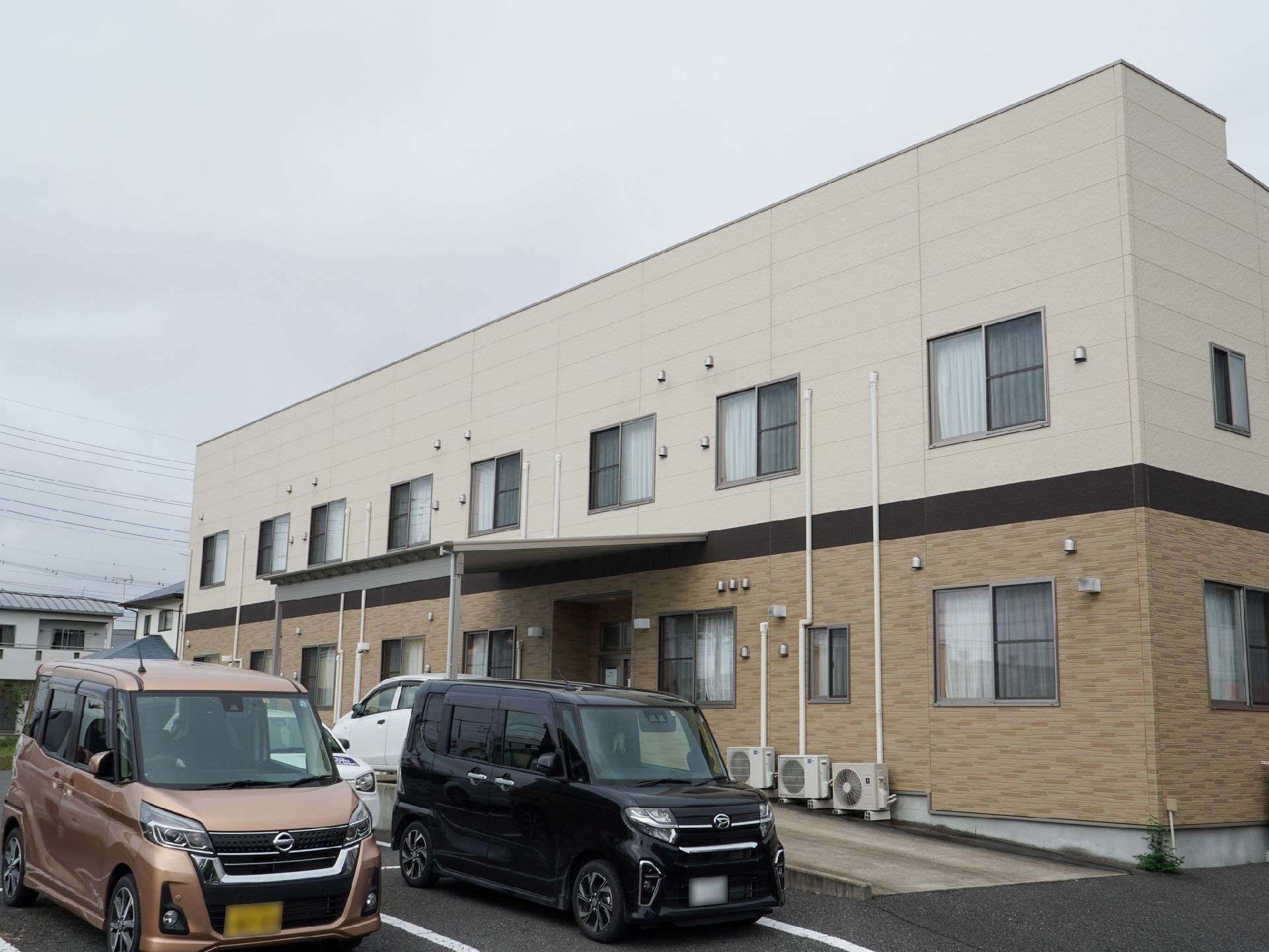 駐車場のある老人ホーム