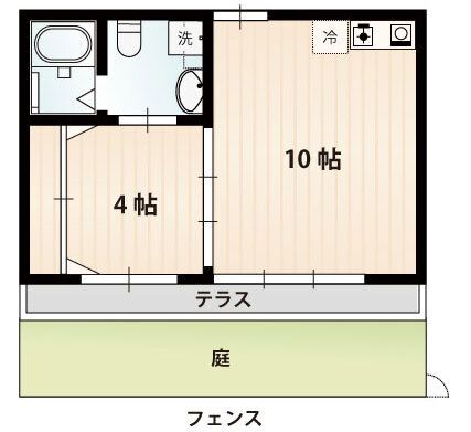 喜笑楽の居室タイプＢの間取り図