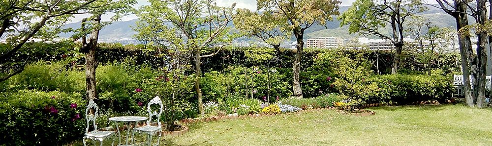 緑豊かな庭園風景