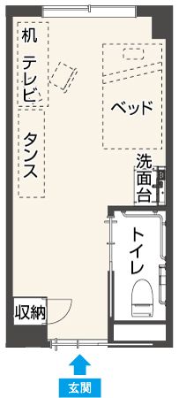 チャーム明石大久保駅前の居室の間取り図