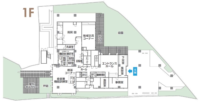 チャーム加古川駅前の1Ｆのフロアマップ
