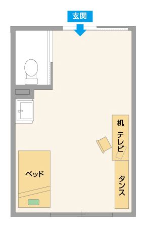 チャーム加古川駅前の居室の間取り図