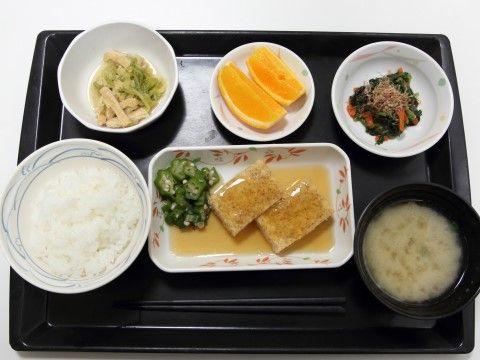 健康面、栄養面を考えられた食事が毎日作られている。野菜、果物など一日に必要なカロリーが摂取できるようになっている。