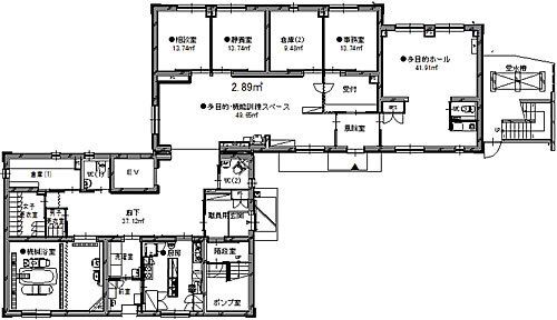 健康寿命延伸ホームたのしや上土の1階のフロアマップ
