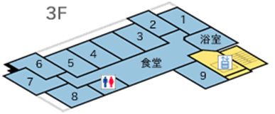 ファミリア千代田の3Ｆのフロアマップ