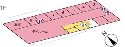 ファミリア一社の1Ｆのフロアマップ