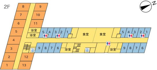 ファミリア小坂の2Ｆのフロアマップ