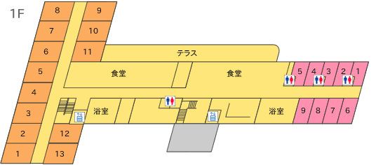 ファミリア小坂の1Ｆのフロアマップ