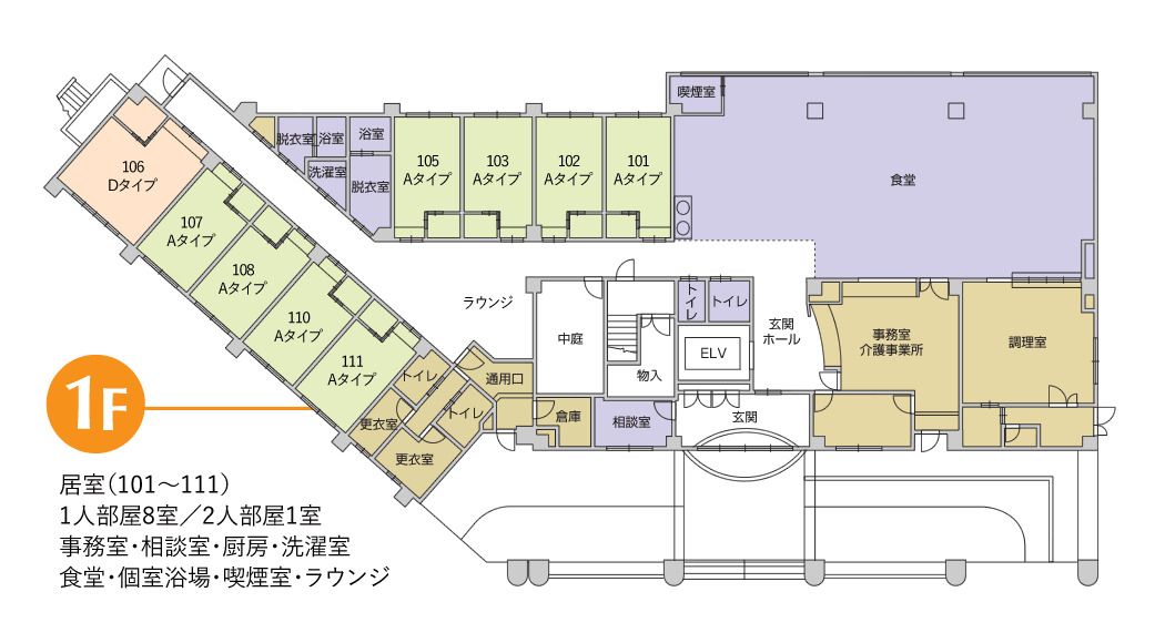 はるか～悠～の1Ｆのフロアマップ
