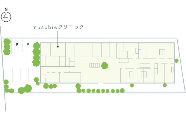 サービス付高齢者向け住宅 musubiまちの家の敷地図のフロアマップ