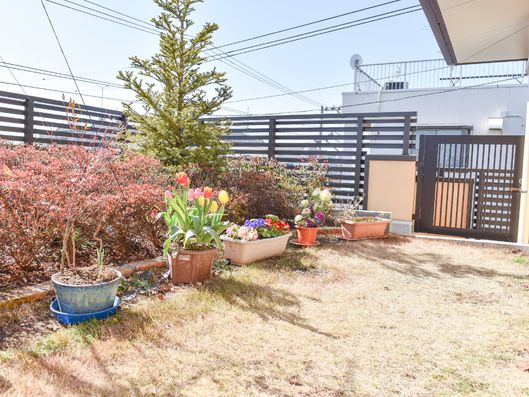 色とりどりの花を見て楽しむ