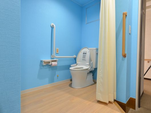 青を基調としたトイレルーム