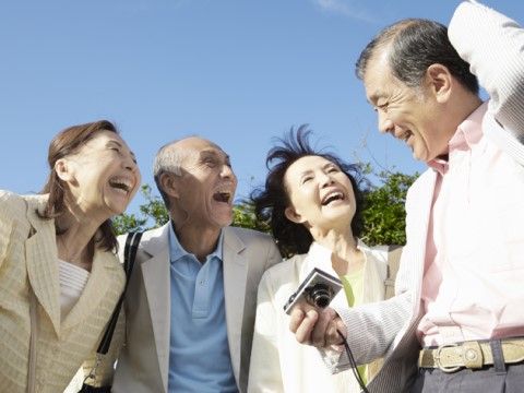 入居者様が談笑している様子