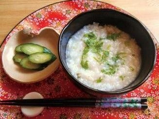 おかゆときゅうりの浅漬けのセット