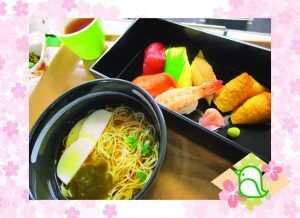 にゅうめんと握り寿司のセット