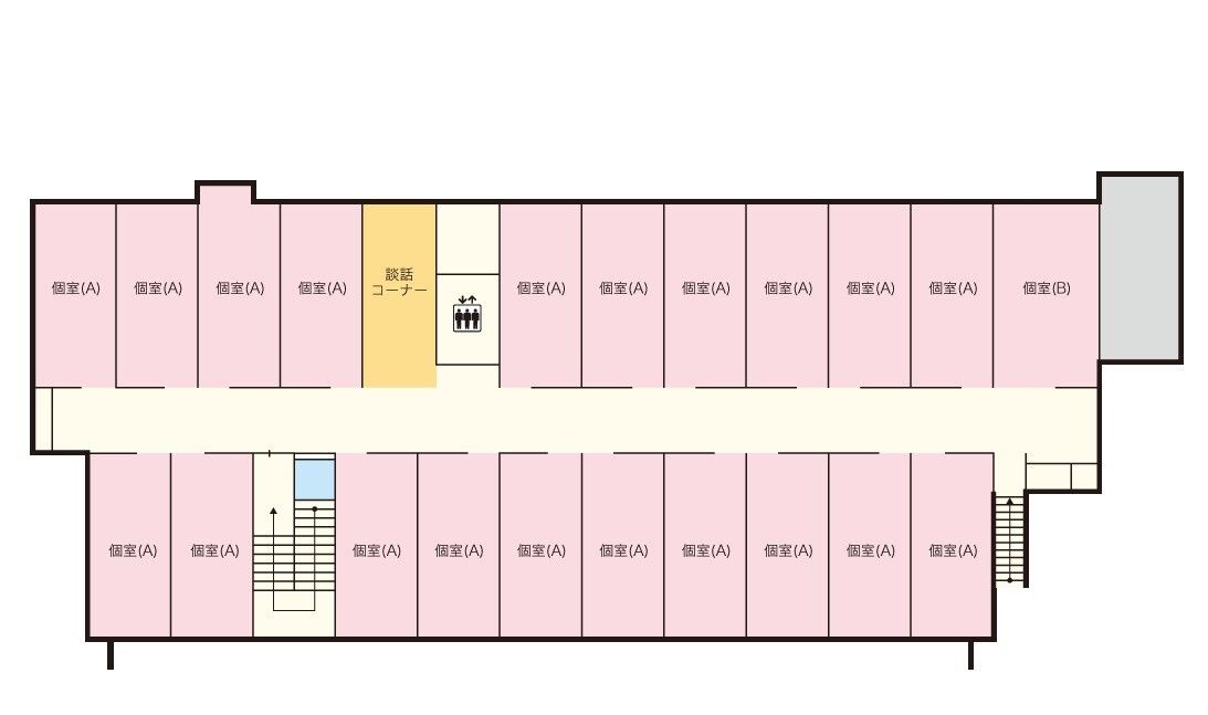 ケアホーム伊賀の2Fのフロアマップ