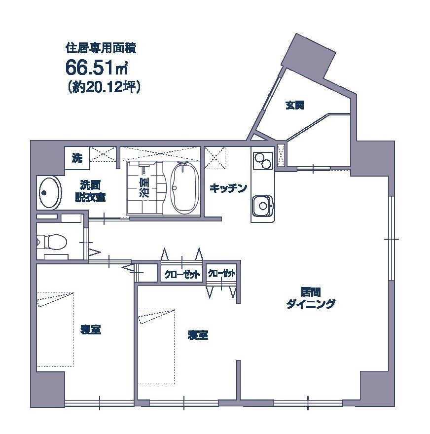 ロングライフ阿倍野の間取り図4