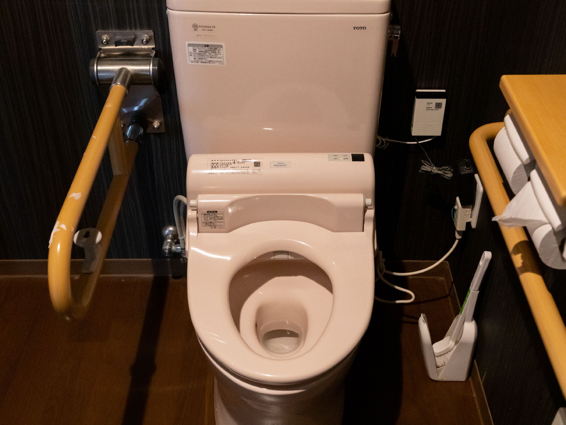 手すりが設置され、段差ができる限り解消されているトイレ