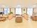 リビングには公衆電話が設置されている。壁には時計、絵画。その他観葉植物やお花などが飾られている。大きな窓は開放感がある。
