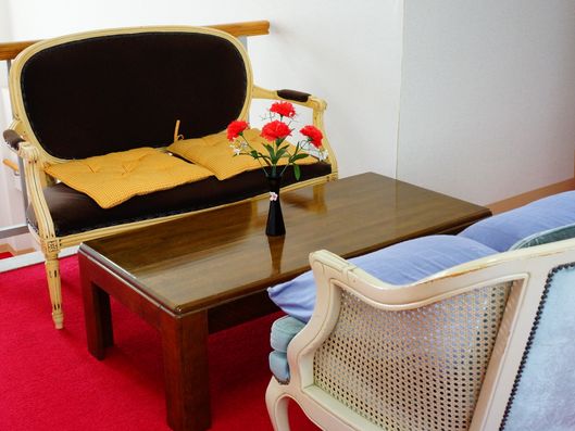 階段上談話スペース