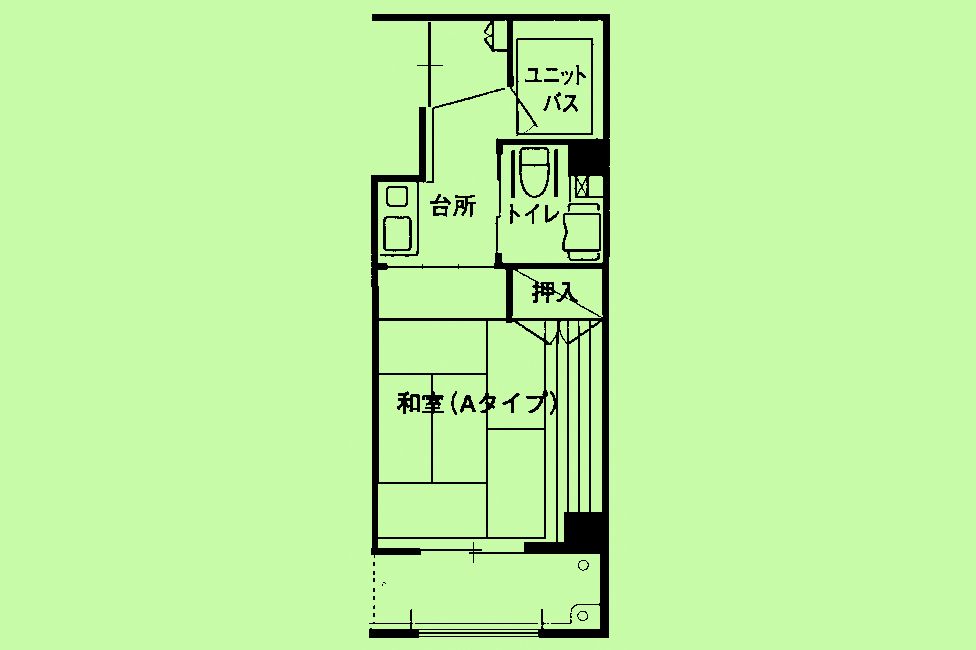 ケアハウス 茶ノ木台くらぶのＡタイプ【和室】の間取り図