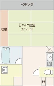 アスタースクエアのＥタイプの間取り図