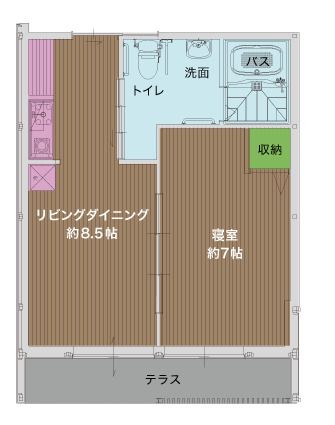 リヴフォーエバー彦根のＡTypeの間取り図