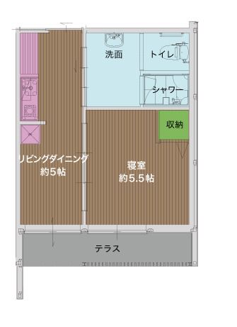 リヴフォーエバー彦根のＣTypeの間取り図