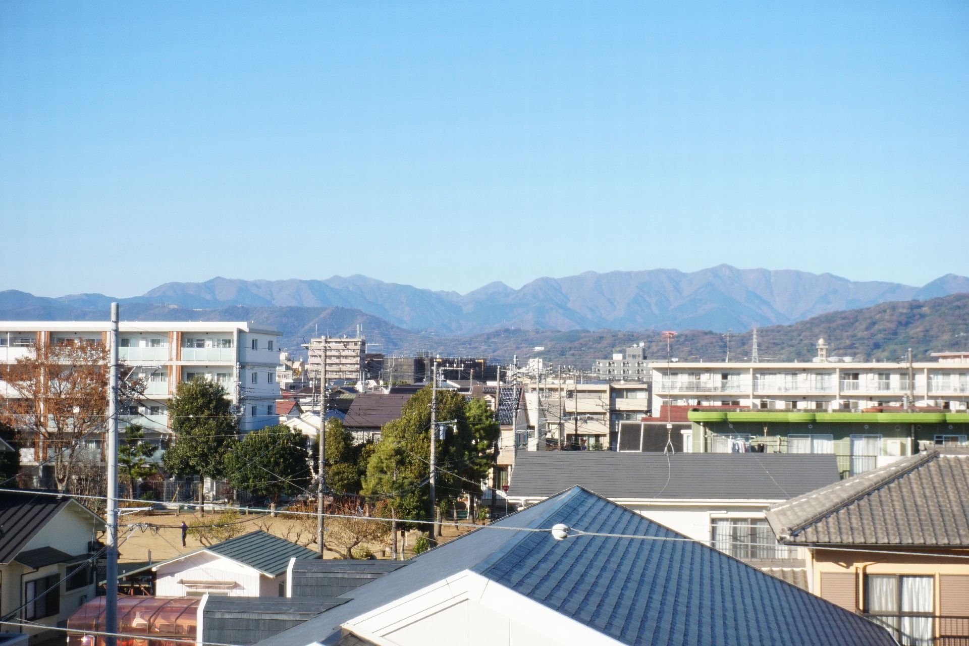 住宅地区が多く見える屋上