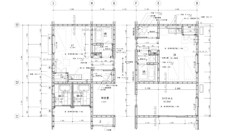 秋桜ヴィレッジ初石の2階住戸廻り詳細図の間取り図