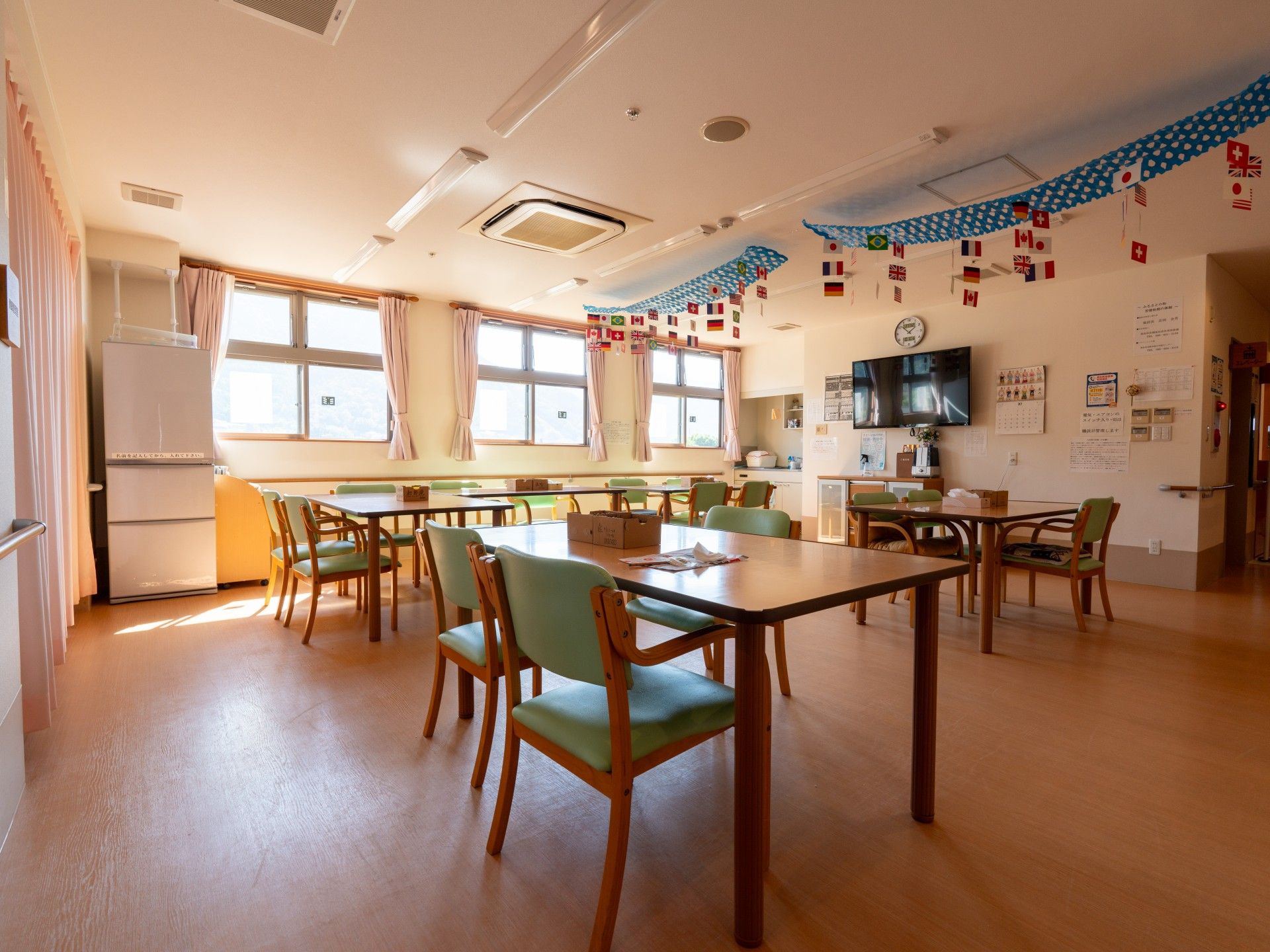 明るい共有スペース