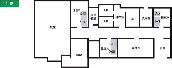 ガーデンヒルズ門真の1階のフロアマップ