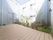 施設では建物に囲われた部分に庭を設け、さまざまな植物を育てている。前面には物干し台と広いテラスを設置。