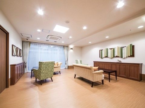 「リアンレーヴ入間」の談話スペース。家族様や友達の方が使用できる談話スペースである。