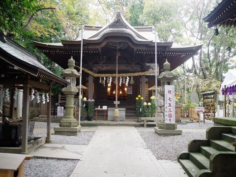 「住宅型有料老人ホーム ガーデンテラス座間」の周辺環境。神頼みの神社が身近にある。