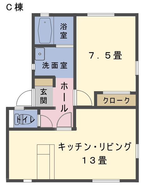 健康型ハウス都のＣ棟の間取り図